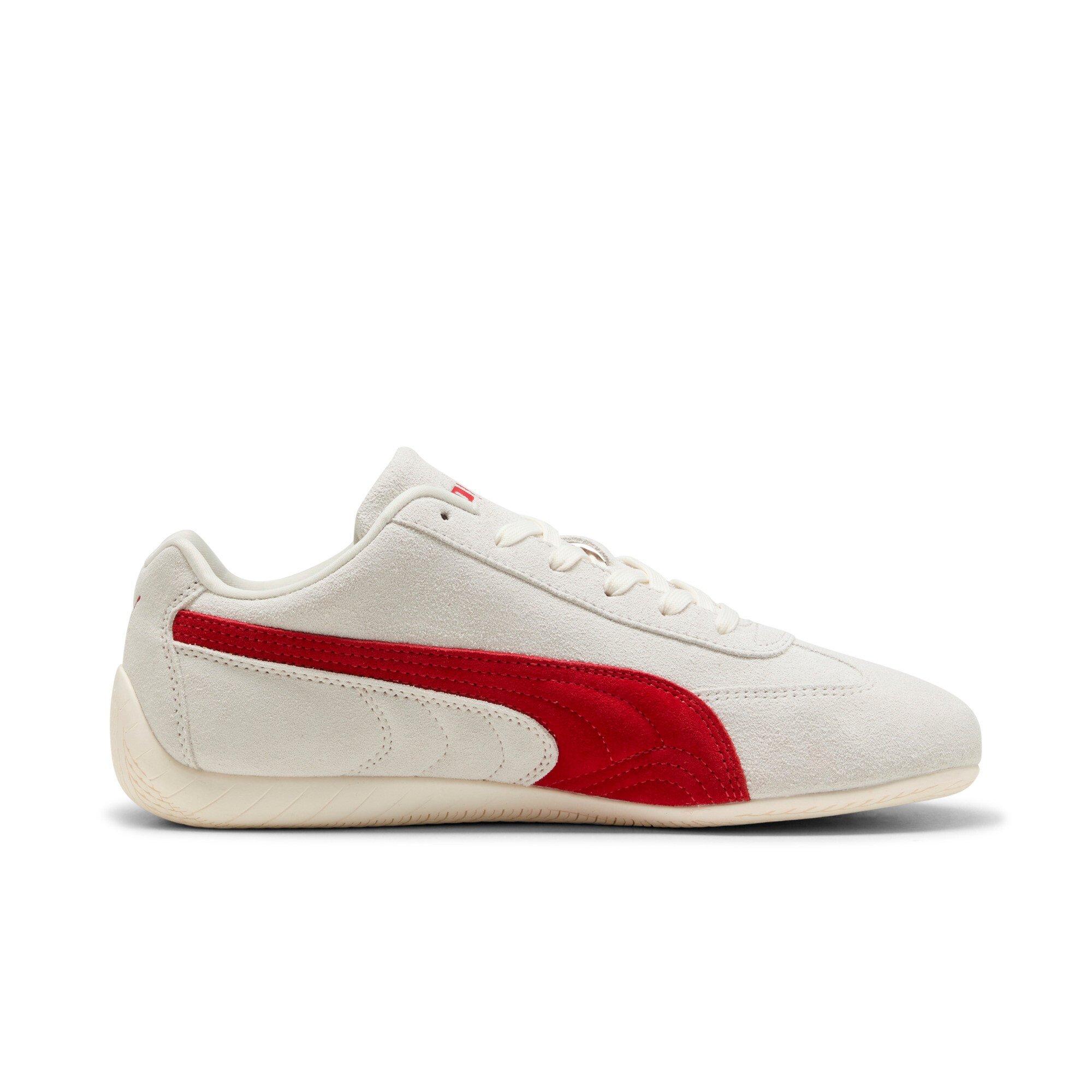 PUMA Speedcat OG Men's Suede Retro Lace Up Shoes - Grey/Red